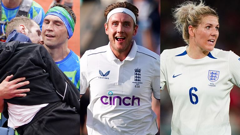 Kevin Sinfield and Rob Burrow; Stuart Broad; Millie Bright
