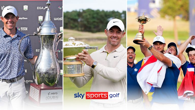Relive Rory McIlroy&#39;s two wins, which saw him claim a fifth Race to Dubai title, and his starring role in Europe&#39;s Ryder Cup triumph.
