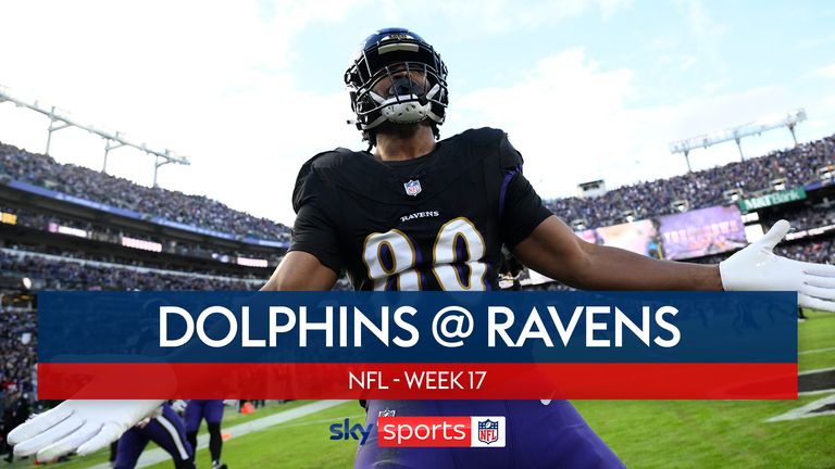 Highlights of the match between the Miami Dolphins and the Baltimore Ravens in week 17 of the NFL season.